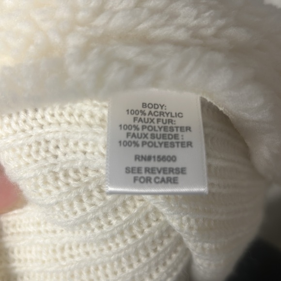 Kate & Sam Waterfall Sweater Cardigan Faux Suede & Fur Front Shawl Collar knit L - Picture 5 of 7